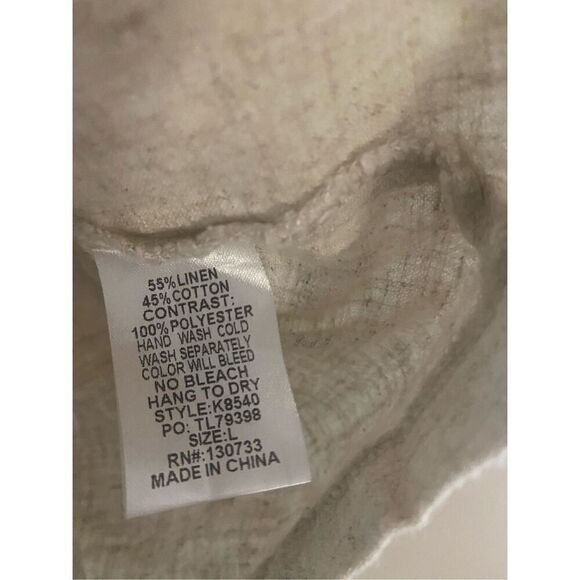 Umgee linen blend woman’s top size large - Picture 5 of 9